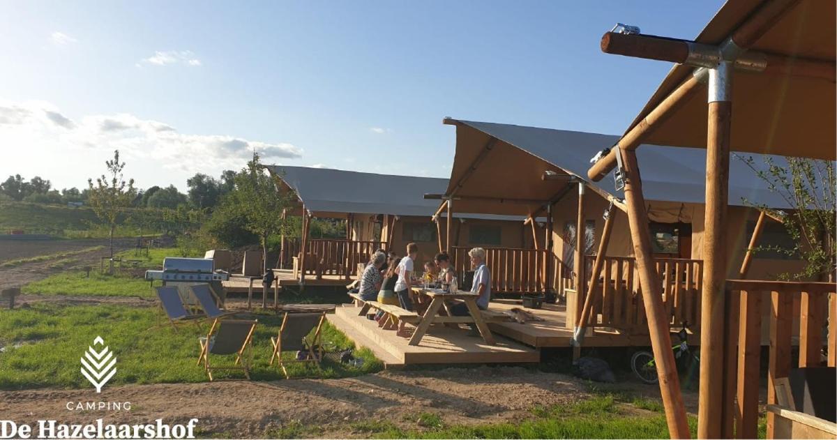 De Hazelaarshof Luxe Glampingtent Bij Natuurgebied De Millingerwaard Kekerdom Exterior foto